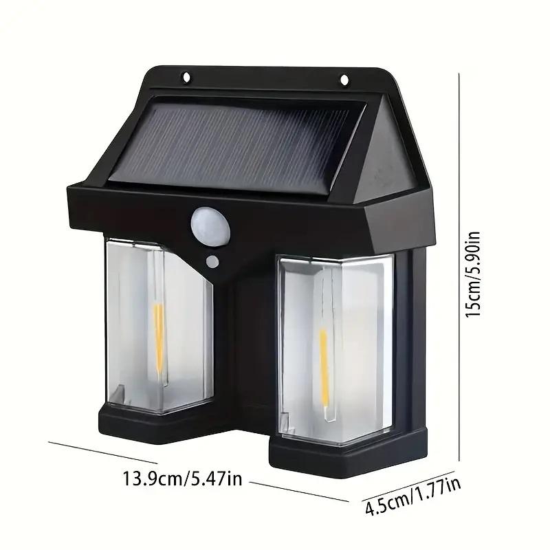 Double Head Antique Solar Sensor Lamp Wall