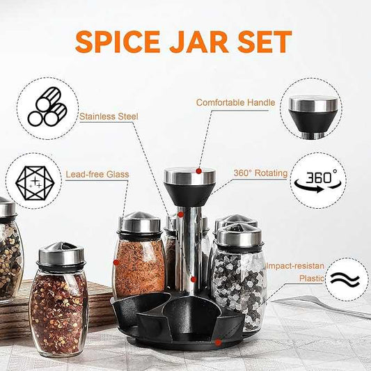 6 Pcs Glass Jars Set for Modern Kitchen