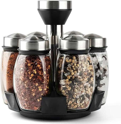 6 Pcs Glass Jars Set for Modern Kitchen