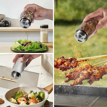 6 Pcs Glass Jars Set for Modern Kitchen