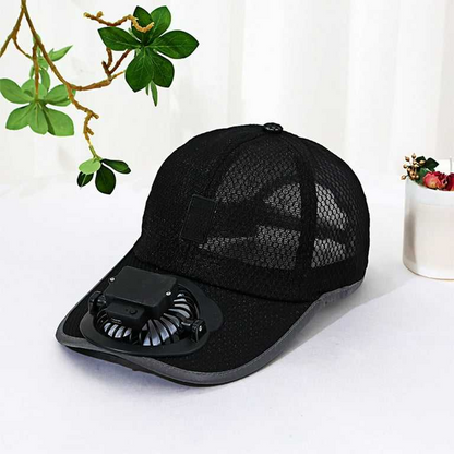 Breathable Mesh Cap with USB Fan