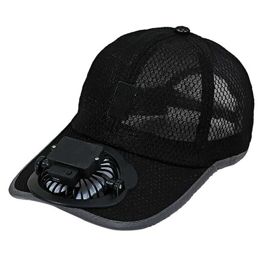 Breathable Mesh Cap with USB Fan
