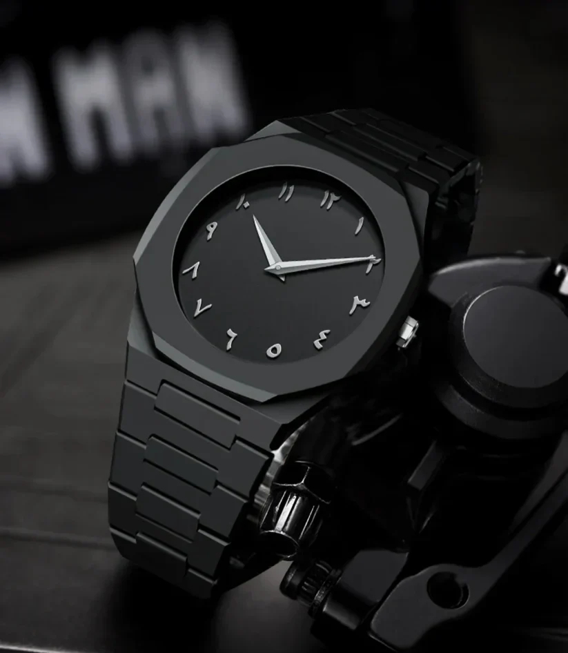 Black Aura Arabic Quartz Watch