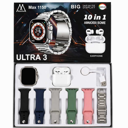 Ultra 3 Smart Watch 10-in-1 Combo Set