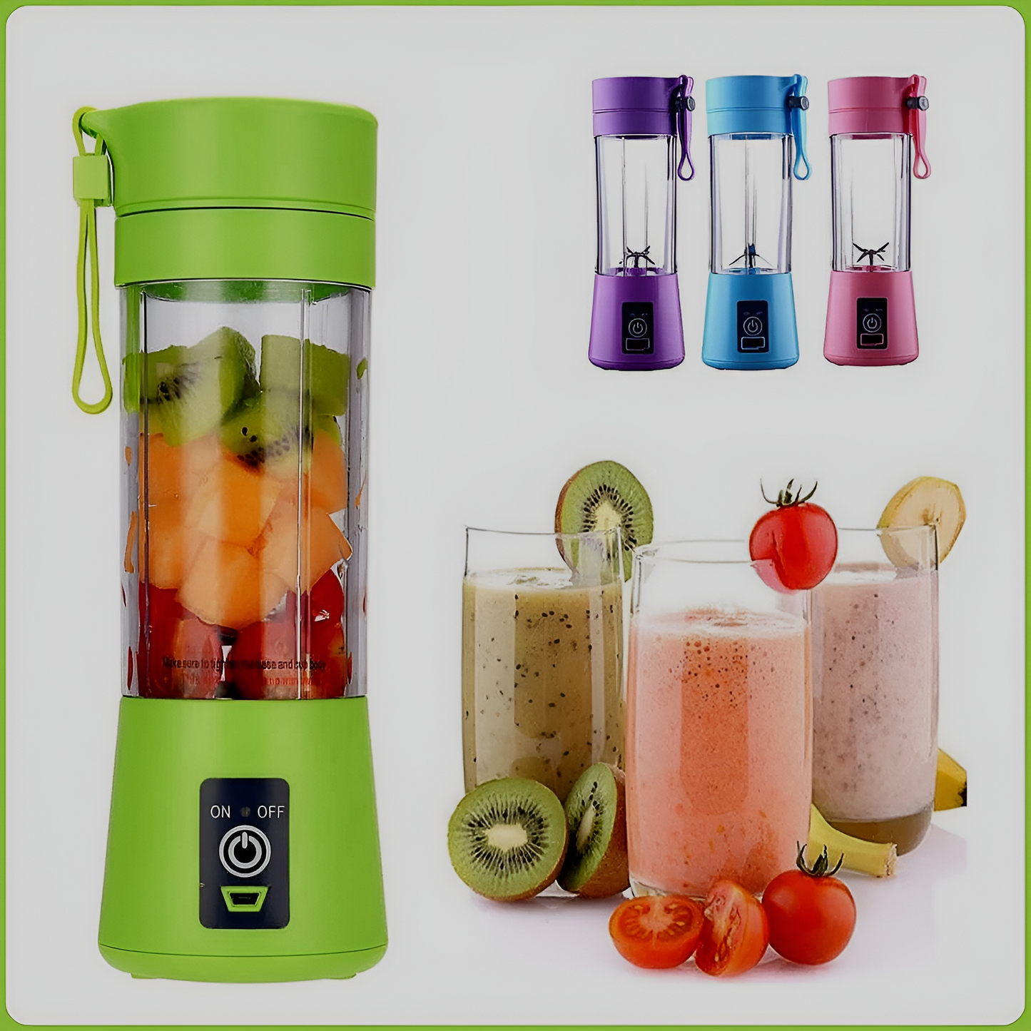 Portable 6-Blade Mini Juicer Blender